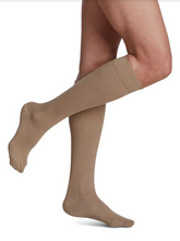 Load image into Gallery viewer, Sigvaris Casual Cotton Compression Socks Khaki Womens
