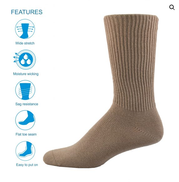 Simcan Comfort Diabetic Socks Canada, Wide Stretch Socks