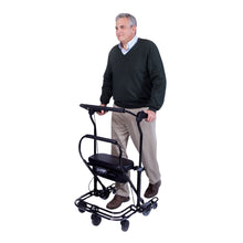 Load image into Gallery viewer, elderly man using press down u step walker
