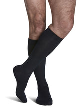 Load image into Gallery viewer, Sigvaris Sea Island Cotton Compression Socks Navy mens
