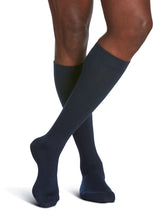 Load image into Gallery viewer, Sigvaris Casual Cotton Compression Socks Navy Mens
