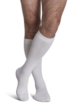 Load image into Gallery viewer, Sigvaris Casual Cotton Compression Socks White Mens
